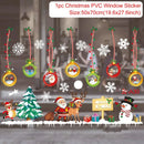 Christmas Window Stickers Merry Christmas Decorations For Home 2024 Christmas Wall Sticker Kids Wall Decals Happy New Year 2025