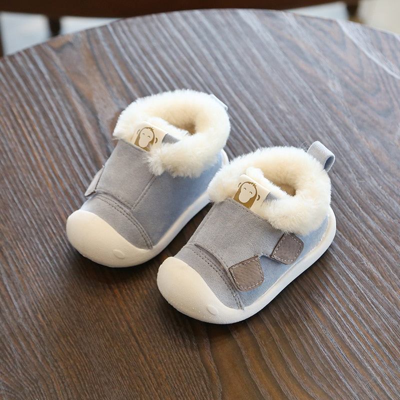 Winter Infant Toddler Boots Warm Plush Baby Girls Boys Snow Boots Outdoor Soft Bottom Non-Slip Child Kids Boots Shoes