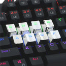 Redragon OEM Profile Electroplated metal texture keycap Backlight Keycap For Cherry MX Mechanical Gaming Keyboard Silver KeyCaps