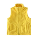 Mudkingdom Cute Girls Boys Fleece Vest Lightweight Full Zipper Sleeveless Jacket Kids Clothes Solid Toddler Coat Autumn Winter