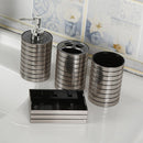 Set of 4 Plastic Bathroom Accessories Set Toothbrush Holder Toothpaste Dispenser Case Soap Box Toilet Shower Storage