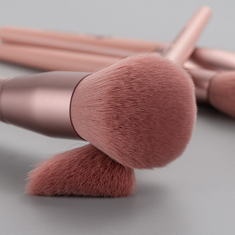 Anmor 16Pcs/lot Pink Synthetic Hair Makeup Brushes Set  Professional Make Up Brush For Eyeshadow Foundation Powder Blush Brush