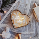 Custom Glass Heart-Shaped Jewelry Box Wedding Ring Storage Box Rose Gold Hollow Beautiful Fashionable for Wedding or Valentine