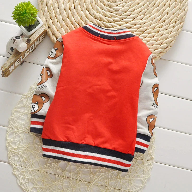 New Spring Autumn Children Fashion Clothes Kids Boys Girls Cartoon T Shirt Baby Toddler Cotton Clothing Infant Casual Jacket