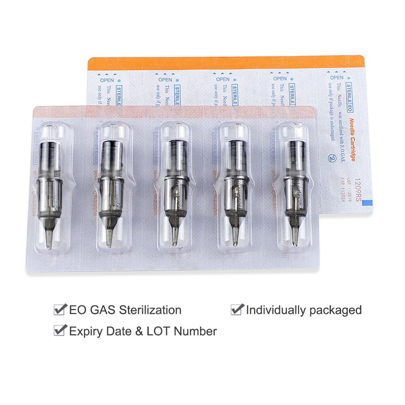 Tattoo Needles Cartridge Tattoo Cartridge RL RS RM M1 Disposable Sterilized Eyebrow Tattoo Needles for Tattoo Machine Needle