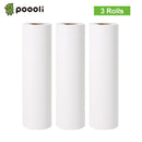 3 Rolls Poooli 110 * 30mm White Thermal Paper Roll BPA-Free Long-Lasting 10-Years Paper for Poooli L3 Portable Thermal Printer