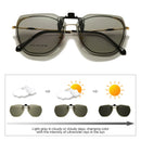 Polarized Clip Sunglasses Myopia Glasses Clip Driver Fishing Outdoor Cycling Night Vision Myopia Clip-on Sun Shading Eyeglasses