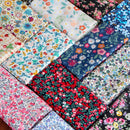 Green Leaves Pastoral Fabric Printed Floral Skirt Cotton Fabric for Handmade DIY Cotton Baby Dress Material