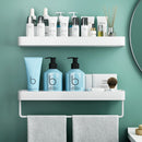 Black / White Bathroom Shelf Shampoo Holder Kitchen Storage Rack Bathroom Hardware Space Aluminum Shower Room Accessory