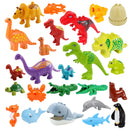 Big Size Building Blocks Accessories Shark Penguin Whale Dinosaur Compatible bricks Animals Interactive Educational Toys for Kid