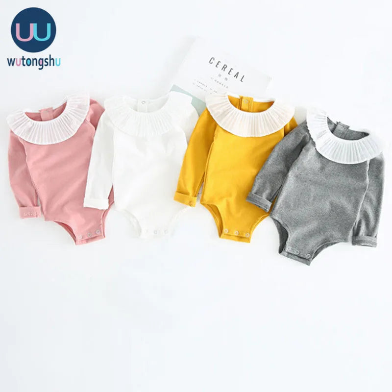Cute Baby Girl Clothes Summer Newborn Baby Clothing For Girls Long Sleeve Kids Boys Jumpsuit Knit Baby Girls Rompers Spring