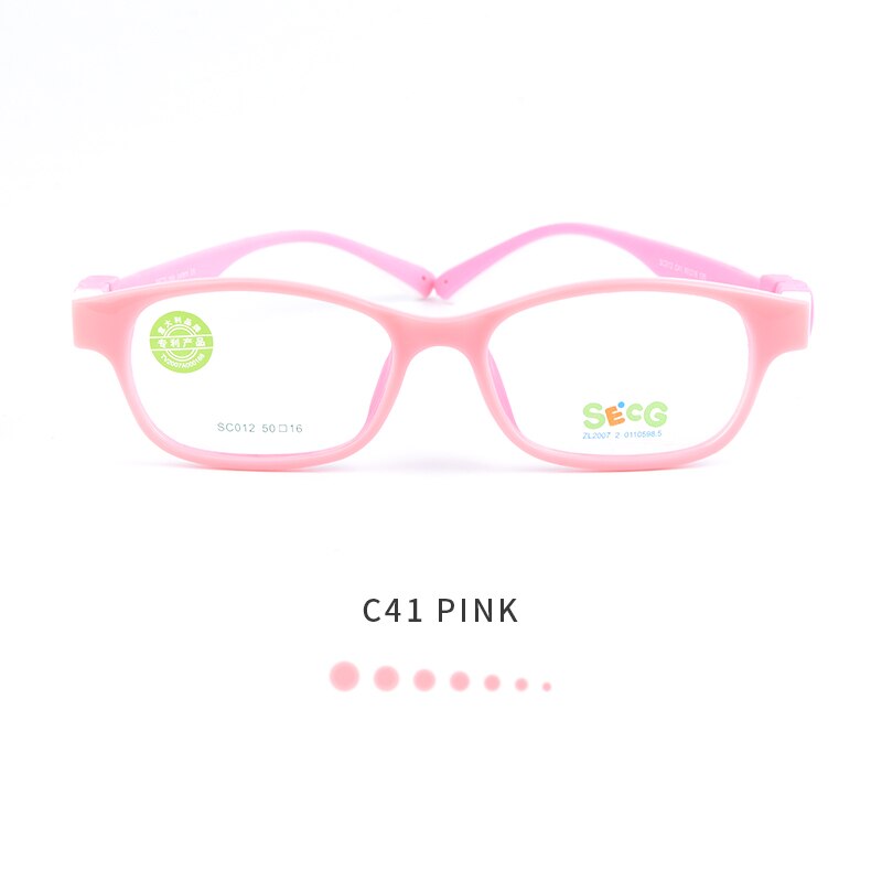 SECG Optical Children Glasses Frame TR90 Silicone Glasses Children Flexible Protective Kids Glasses Diopter Eyeglasses Rubber