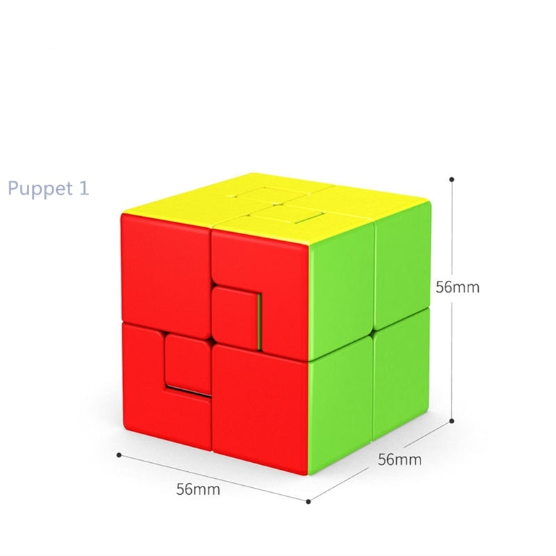 MoYu Magic cube Novelty Bind Puppet cube 3x3x3 Game cube Profissional magic cube #1 #2 Asymmetric Puppet Moyu Puzzle Cubes Toys