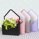 Korean Envelope Flower Packaging Box Foldable Flower Gift Box Wedding Party Decoration Stripe Printed Flower Gift Packaging Box
