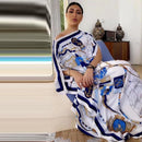 Africa Fashion Blogger Recommend Popular printed Silk Kaftan Maxi dresses Loose Summer Beach Bohemian kaftan long dress for lady