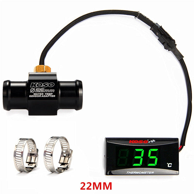 Motorcycle KOSO Water Temperature Mini Meter For XMAX250 300 NMAX CB 400 CB500X Sensor thermomete Temp gauges Scooter Racing