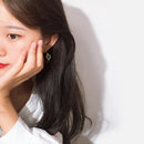 Brass With 18K Gold Natural Malachite Drop Earrings  Women  Jewelry Punk Party Gown  Runway  Korean Japan INS Fashion