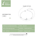 Bamoer Sterling Silver 925 Flying Butterfly Bracelet Lobster Clasp Chain for Women Fashion OOTD Silver Jewelry Gift SCB197