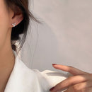 925 Sterling Silver Korean Version Simple Star Combination Stud Earrings Women Fashion Temperament Student Party Jewelry