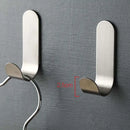 8pcs Powerful Self Adhesive Kitchen Bathroom Wall Door Stainless Steel Universal Holder Hanger Hooks for Hanging self-adhesive