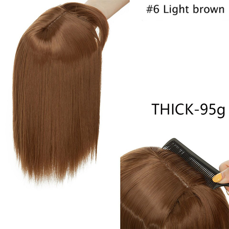 HAIRRO 11Inch Clip In Hair Pieces Straight Hair Extension With Bangs Synthetic 16 Colors Clip In Hair Pieces For Women