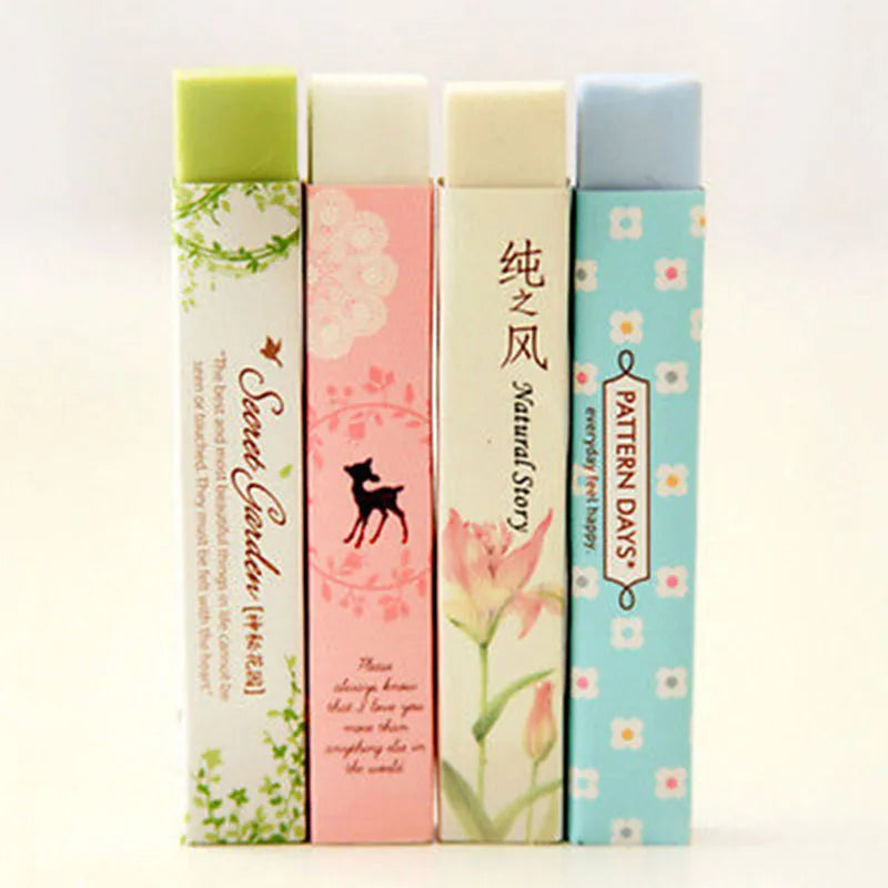 1 Pcs Kawaii Eraser Candy Color Rubber Eraser Cartoon Cube Eraser Student Writing Drawing Stationery