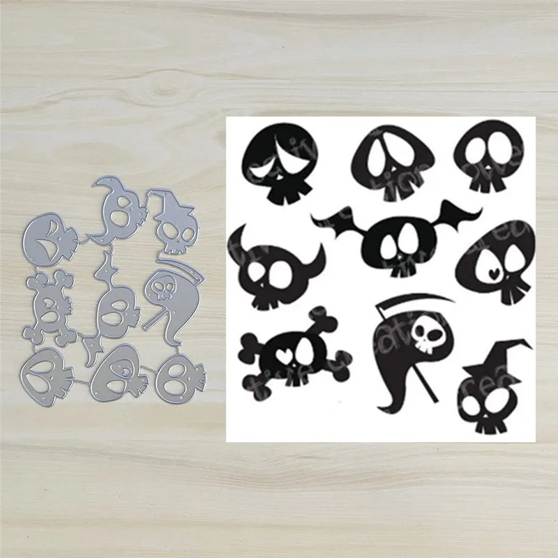 Halloween Castle Frame Skull Bow Metal Cut Dies Stencils for Scrapbooking Stamp/Photo Album Decorative Embossing DIY Paper Cards