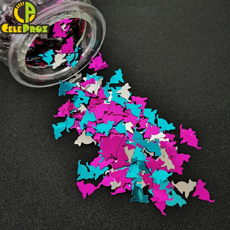 15g Cat Dog Confetti Spider Bat Sequin DIY Animal Theme Party Table Decoration Halloween Black White Purple Festival Supplies