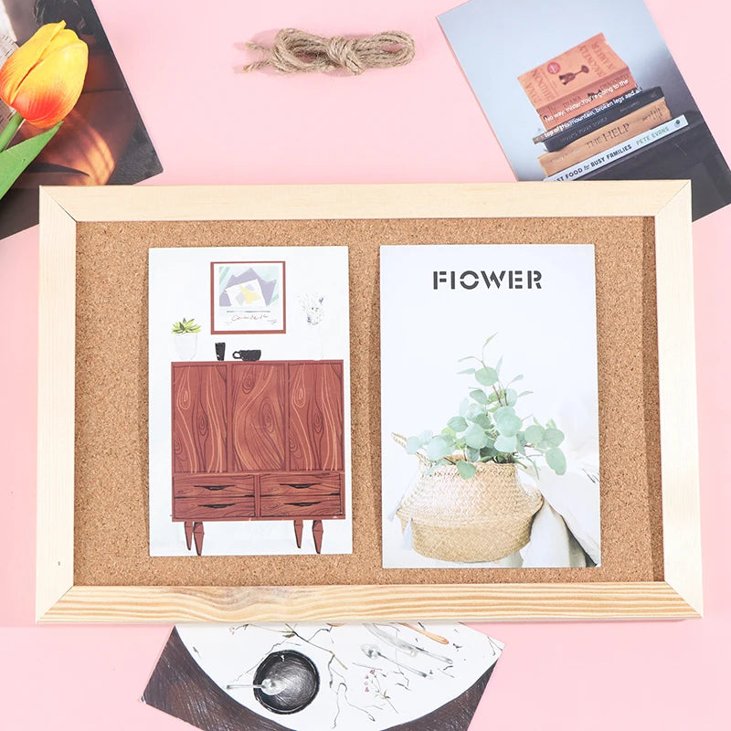 Soft Wooden Letter Message Board Decor Postcard Photo Wall Cork Board Memo Board