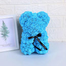 25cm Artificial Flowers Rose Bear Girlfriend Anniversary Christmas Valentine's Day Gift Birthday Present For Wedding Party