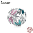BAMOER Silver Charm Collection 925 Sterling Silver Dazzling CZ Beads fit Bracelets & Bangles Jewelry