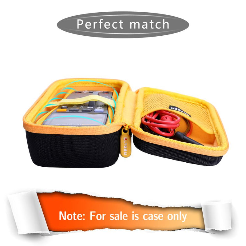 LTGEM Waterproof EVA Hard Case for Fluke 117 Electricians True RMS Multimeter