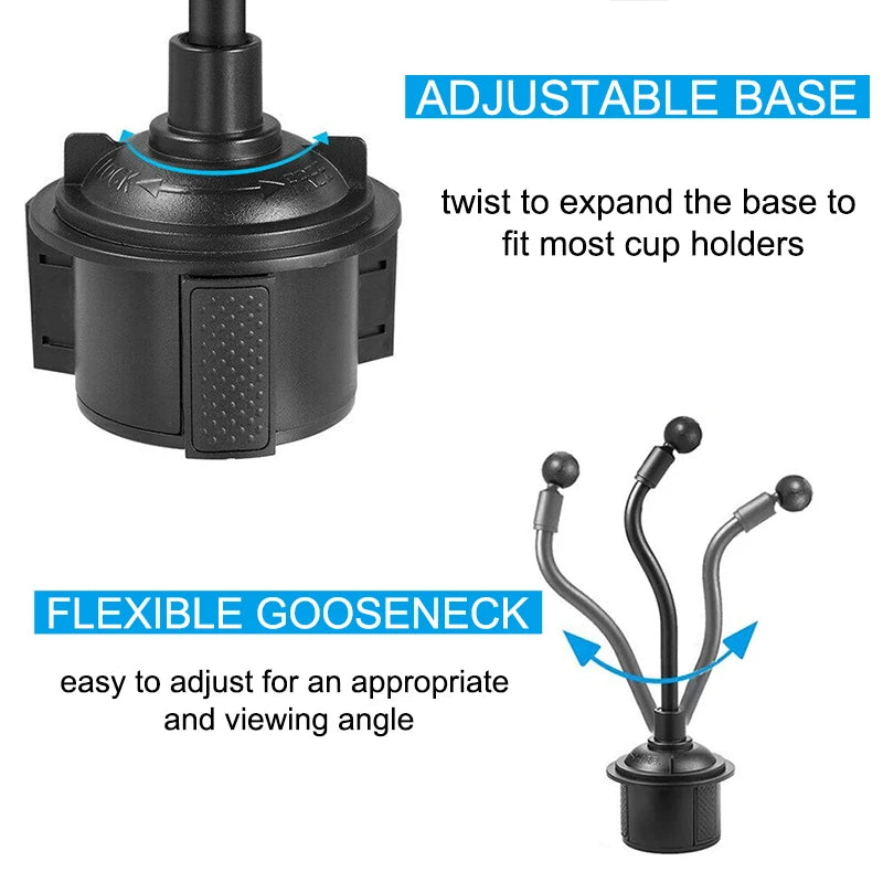 Adjustable Gooseneck Cup phone Holder Magnetic Car Cup Holder Phone Mount Long Arm Phone Cup Holder For Xiaomi Redmi Note 7 GPS