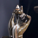 +20Pcs Incense Cones Stand Buddha Hand Lotus Monk Guanyin Blessing Lucky Feng Shui Decoration Waterfall Backflow Incense Burner