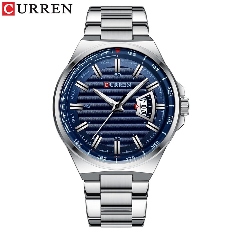 Top Brand CURREN Luxury Quartz Watches for Men Wrist Watch Classic Silver Stainless Steel Strap Men&