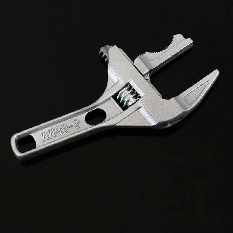 6-68mm Bathroom Wrench Large Open Mini Adjustable Short Handle Shank Aluminum Alloy Universal Spanner Water Pipe Repair Tool