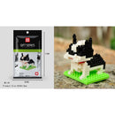 Cartoon Animals Tiger Elephant Cat Dog Panda Husky Poodle Giraffe Model Mini Micro Building Blocks Bricks Toys for children gift