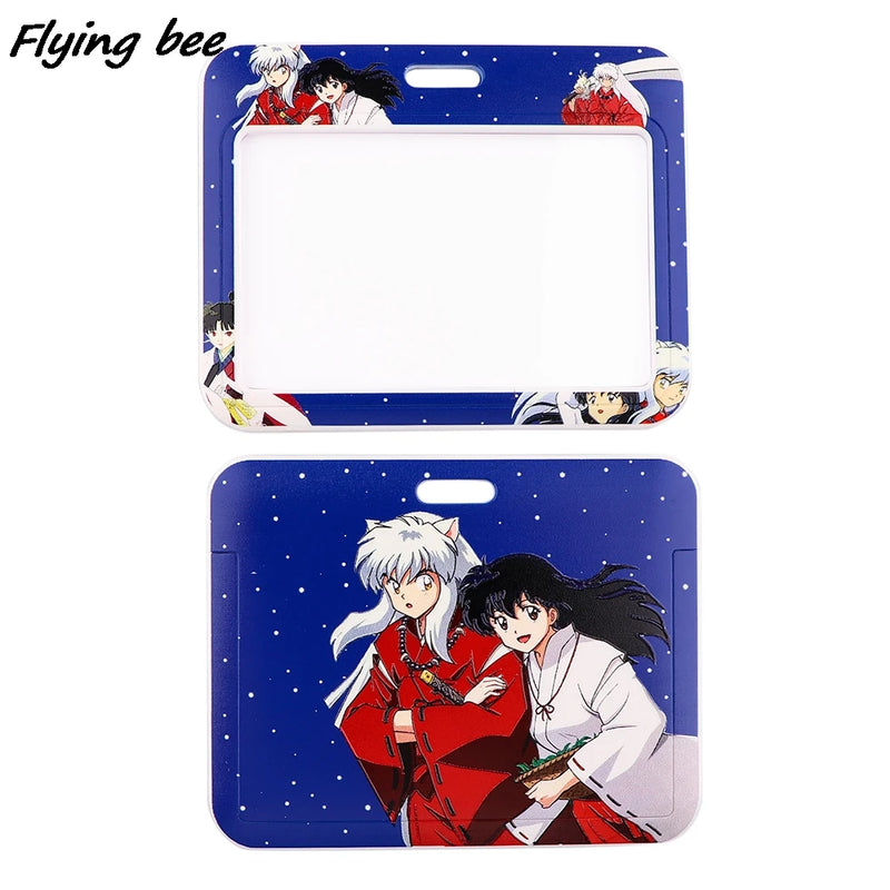 Flyingbee X1959 Anime Lanyard Horizontal Direction ID Badge Holder Cartoon Gym Mobile Phone Strap USB Badge Holder DIY Hang Rope