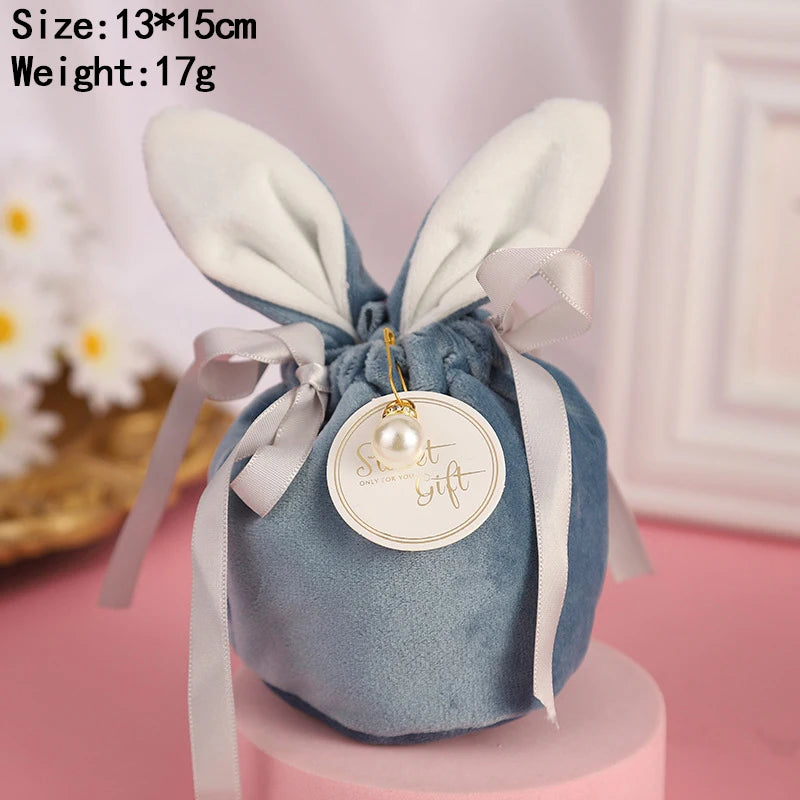 Cloth Easter Bags Cute Bunny Gift Packing Bags Wholesale Rabbit Chocolate Candy Bags Wedding Birthday Party Decoration 2025 New