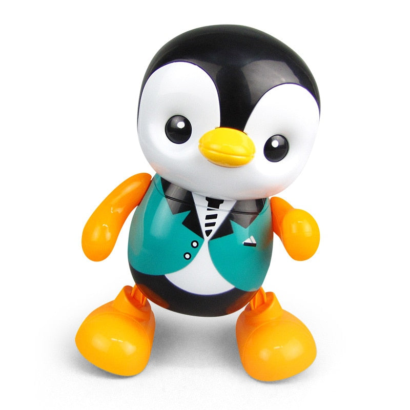 Colorful Dance Penguin Shape Electric Home Kids Gift LED Light Musical Plastic Portable Cute Singing Toys