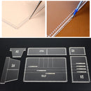 6PCS/SET Acrylic Leather Template Business Long Wallet Template Leather Craft Pattern Stencil Durable Tools for Wallets Making
