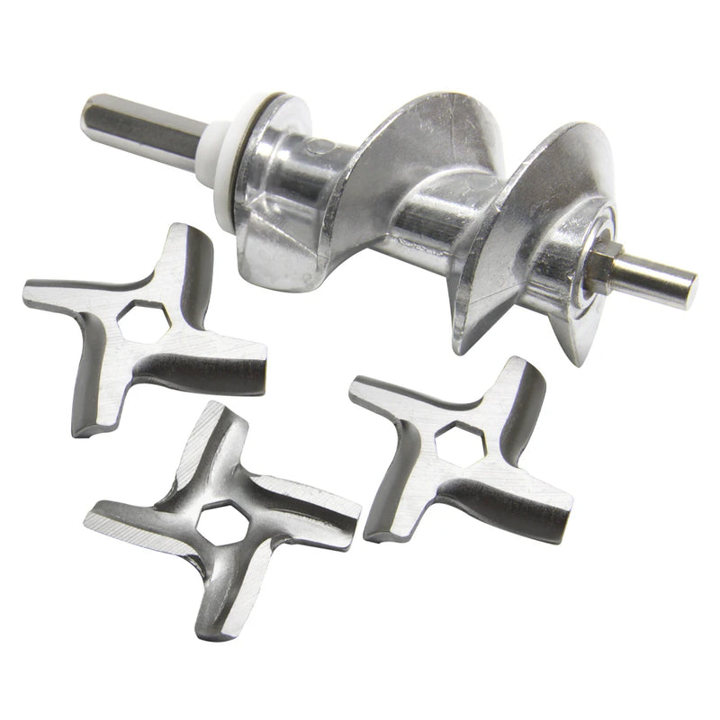 1 Set Kitchen Appliance 1pc 115mm Meat Grinder Screw SS-989843 and 3pcs Blade for Moulinex HV2 ME20 HV3 HV4 DR7 ME4 ME51 HV8