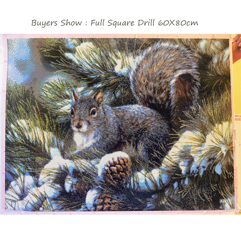 Evershine 5D Diamond Painting Animals Squirrel Diamond Embroidery Full Square Diamond Mosaic Cross Stitch Landscape Home Decor