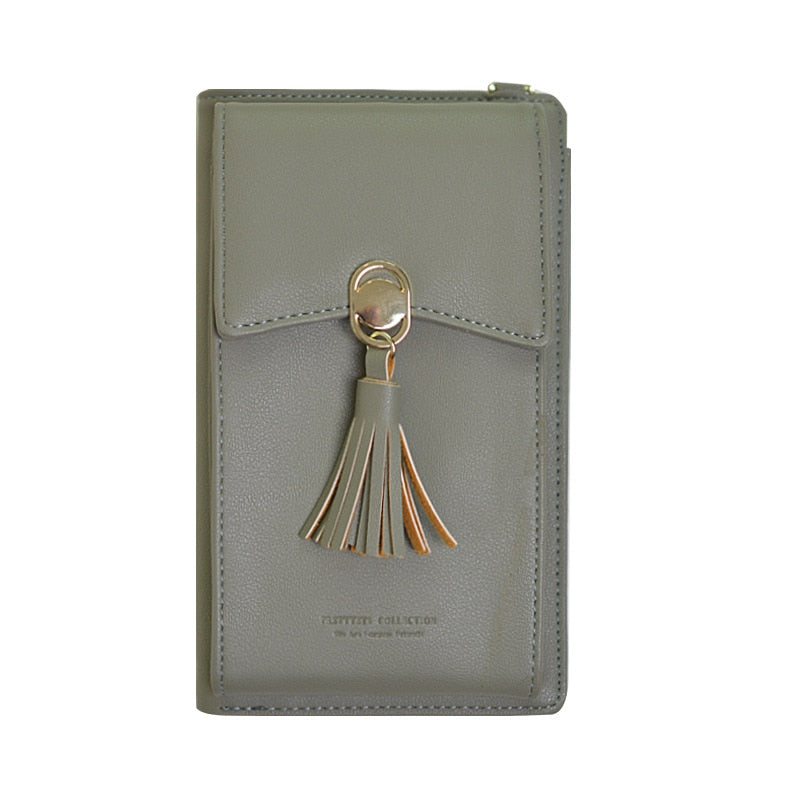 Fashion Women Shoulder Bags PU Leather Clutch Wallet Mini Handbag Ladies Long Cell Phone Holder Casual Messenger Bags For Women
