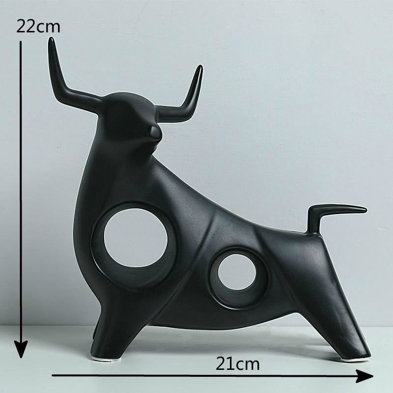 Nordic art splashing color Cow Ornament Luxury Creative Living Room TV Cabinet Desktop Decoration for Home Cow sculpture Gift