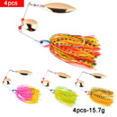 4pcs/8Pcs Fishing Lure Wobbler Lures Spinners Spoon Bait For Pike Peche Tackle All Artificial Baits Metal Sequins Spinnerbait