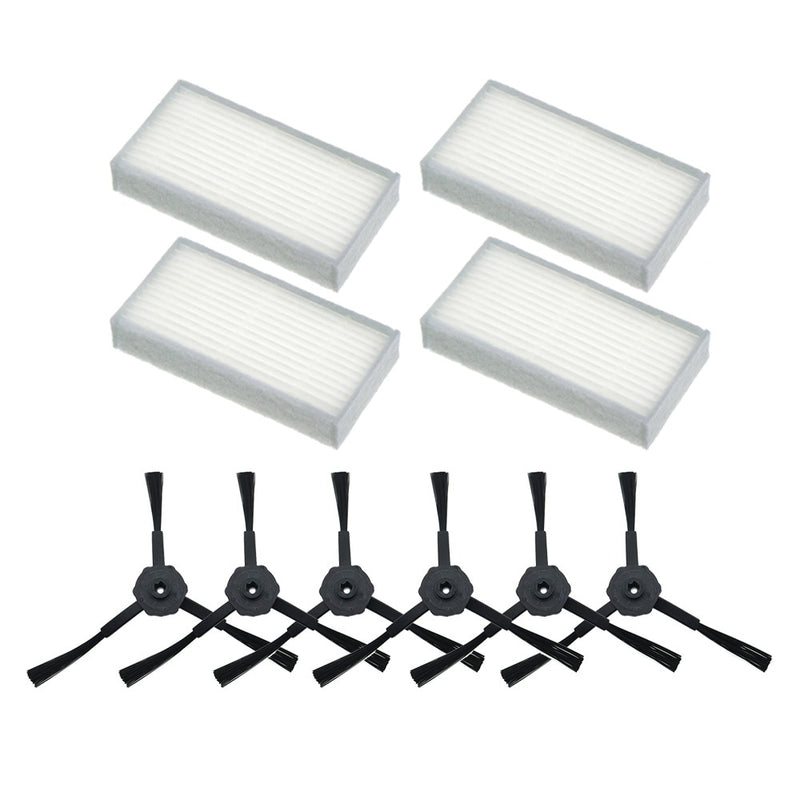 6x side brush 6x HEPA Filter kit for CHUWI ilife v5s v5 x5 ilife V3s v3s pro v3l v5s pro v50 robot vacuum cleaner BPfire