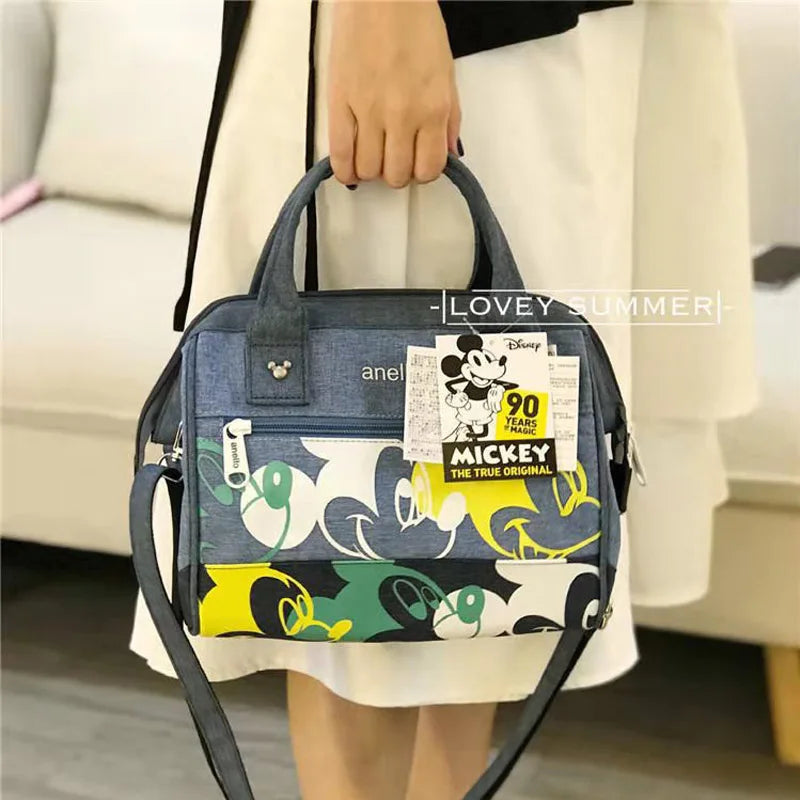Disney Jointly Waterproof Mummy Handbag Multifunction Crossbody Bag Mickey Mouse Shoulder Messenger Bag Outgoing Baby Care Bags