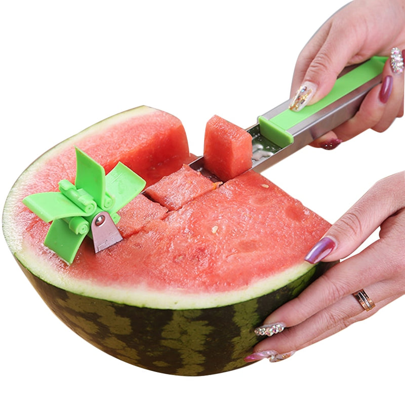 Stainless Steel Watermelon Slicer Fruit Knife Windmill Cutter Ice Cream Dig Ball Melon Baller Scoop Assorted Cold Kitchen Tools