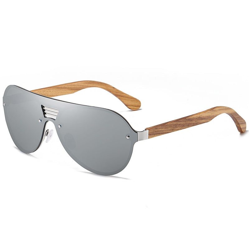 GM Original Brand Men Wooden Sunglasses Polarized Metal Frame Bamboo Glasses Women Luxury Sun Glasses With Wood Case